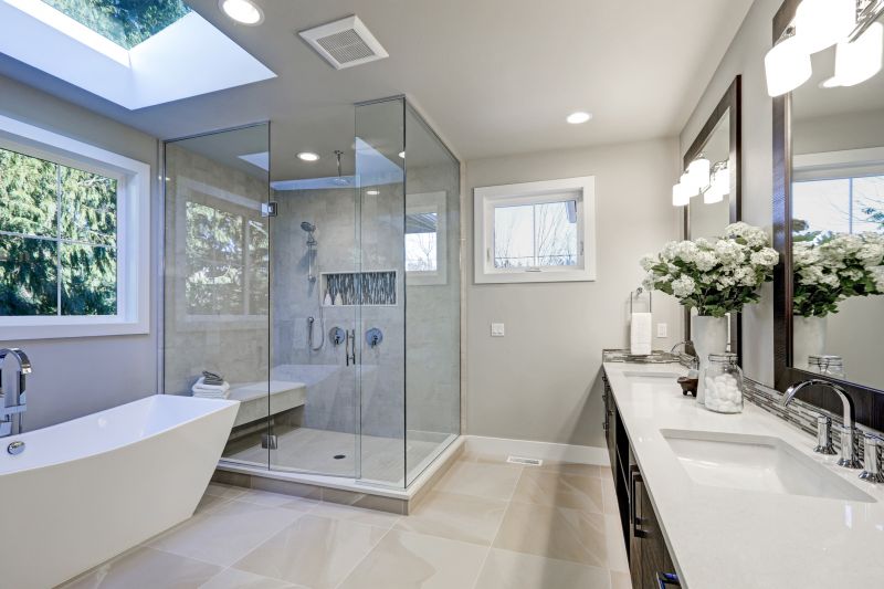 Bathroom with Glass Shower and Natural Light
