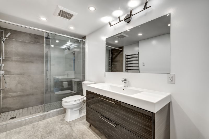 Bathroom with Smart Mirror and Touchless Controls