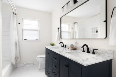 Double Vanity with Vessel Sinks