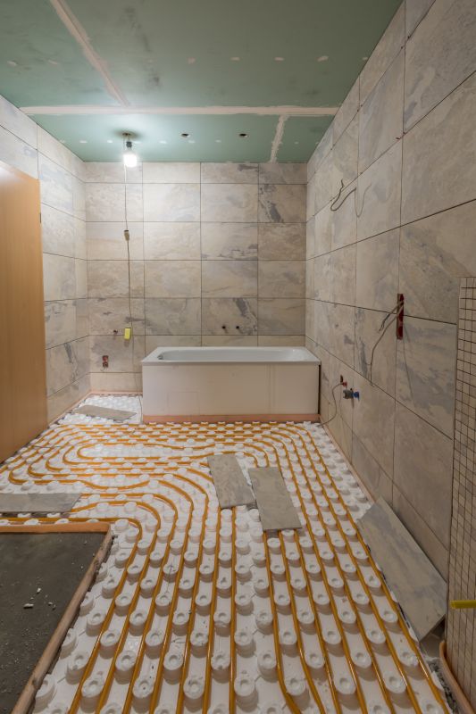 Bathroom with Heated Floors and Modern Tile